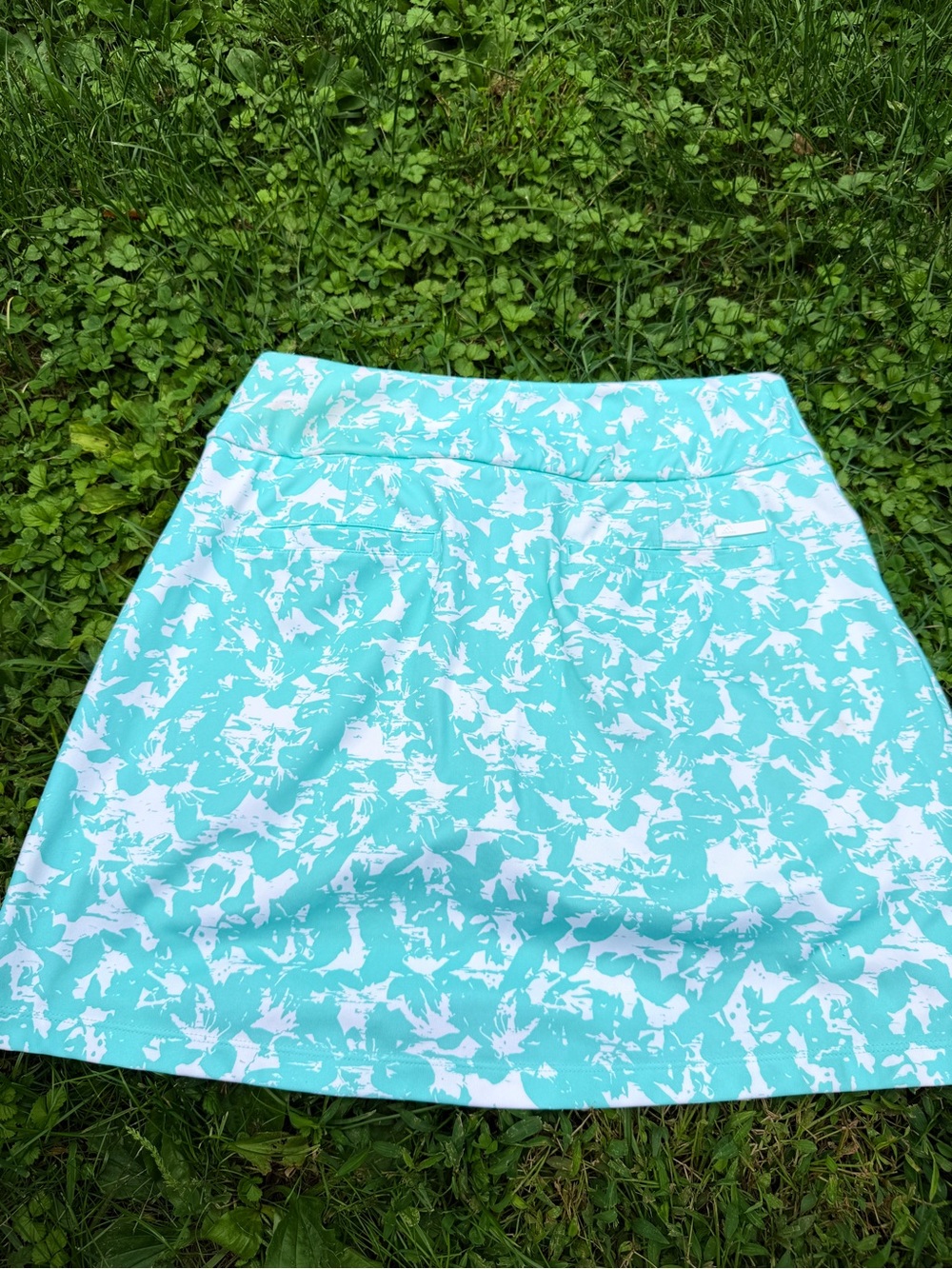 adidas Aqua and White Printed A-Line Skirt